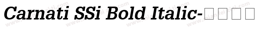 Carnati SSi Bold Italic字体转换